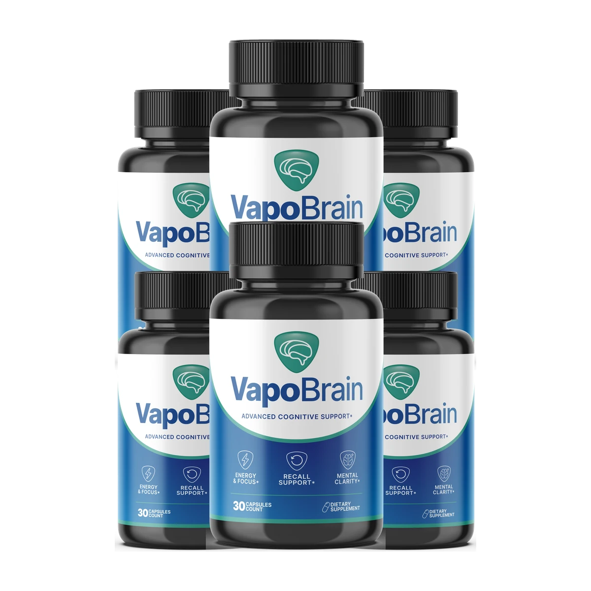 VapoBrain™ Advanced Cognitive Support Capsules — 6 Bottle Bundle