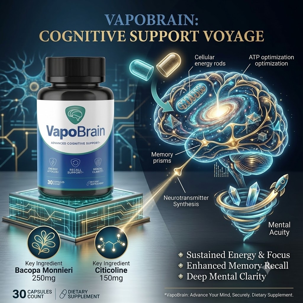 VapoBrain™ Cognitive Support Voyage — How It Works Infographic